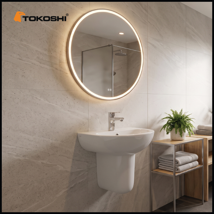 Chậu lavabo treo tường chân lửng Tokoshi