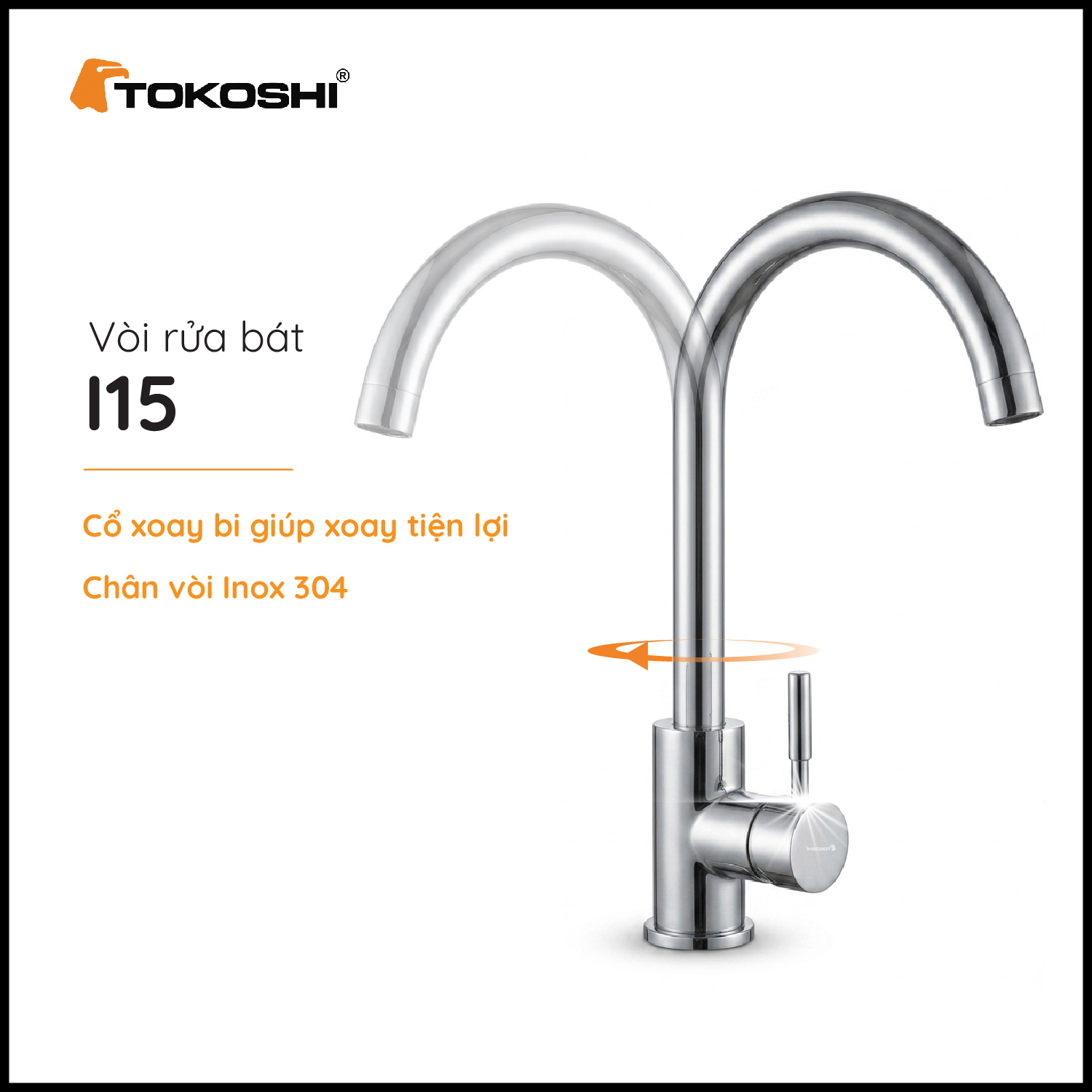 Vòi rửa bát nóng lạnh Tokoshi I15
