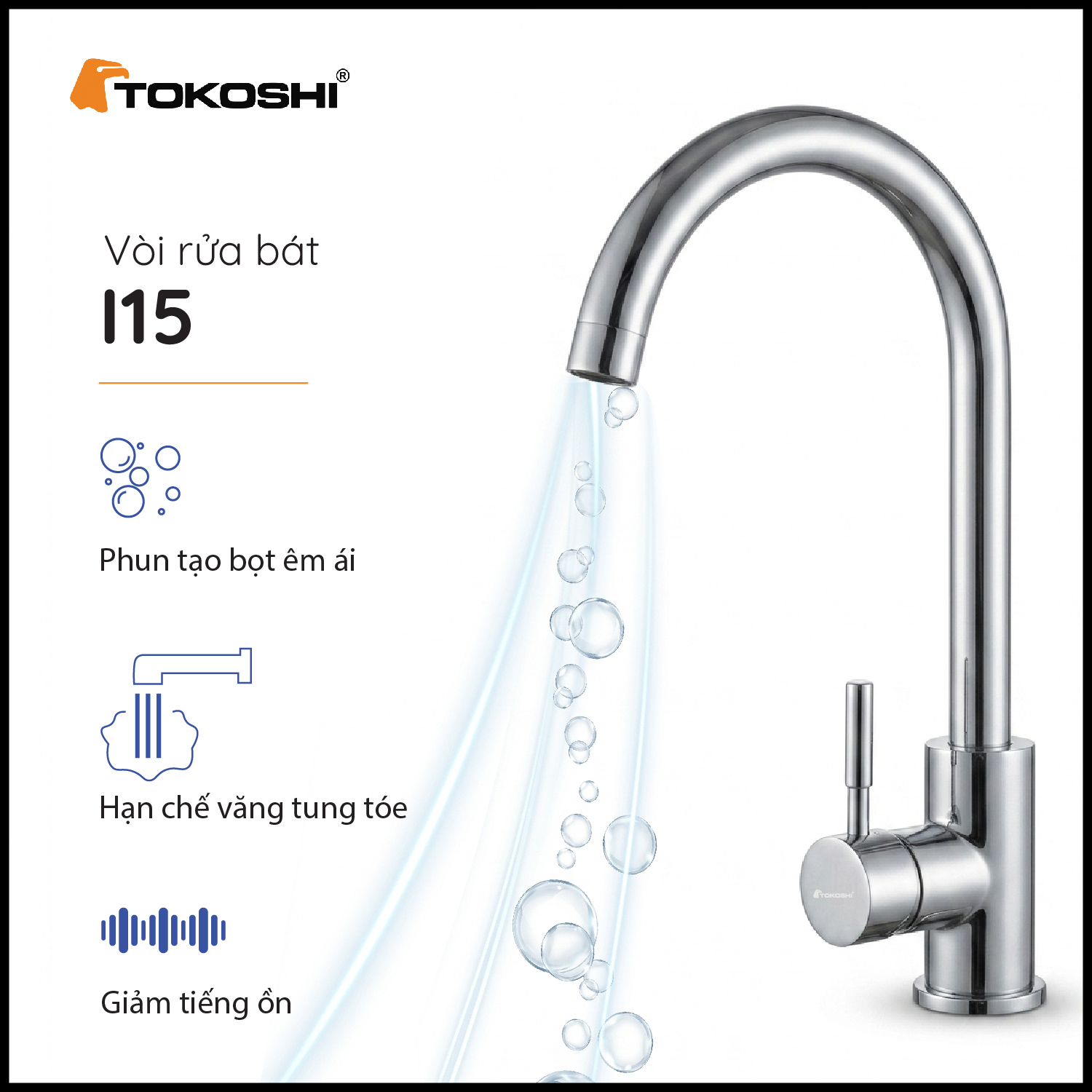Vòi rửa bát nóng lạnh Tokoshi I15