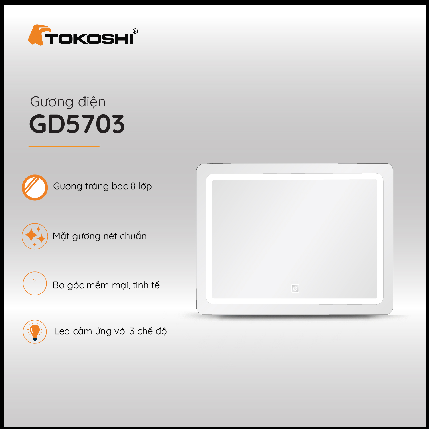 Gương điện GD5703 Tokoshi