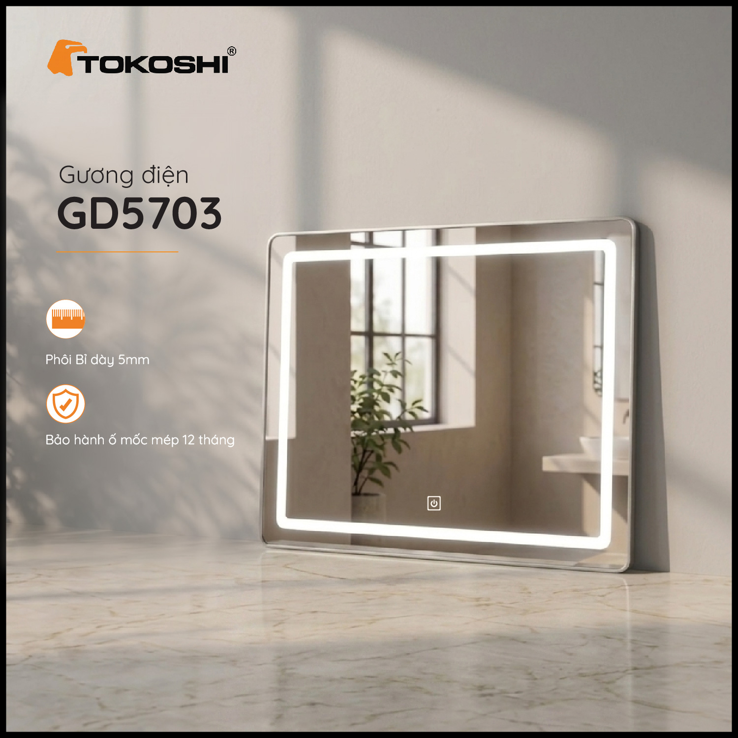 Gương điện GD5703 Tokoshi