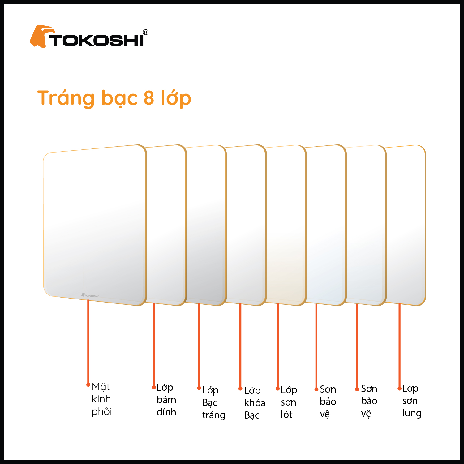 Gương vành nhôm GN57V Tokoshi