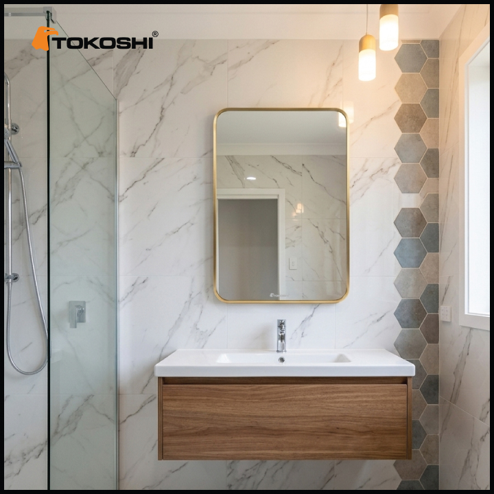 Gương vành nhôm GN57V Tokoshi