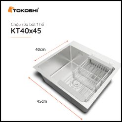 Chậu rửa bát 1 hố Tokoshi (KT 40cm x 45cm)