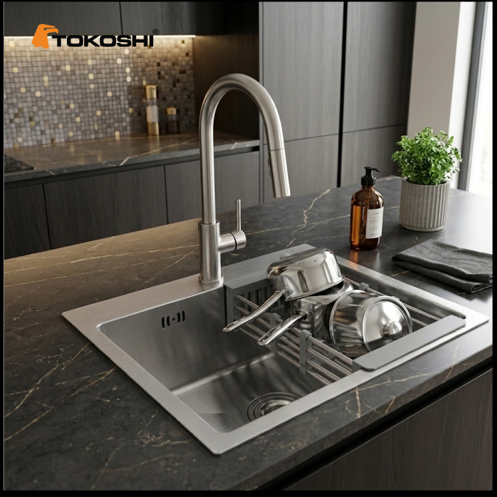 Chậu rửa bát 1 hố Tokoshi (KT 50cm x 45cm)