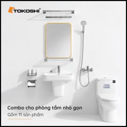 Combo thiết bị vệ sinh Tokoshi cho phòng tắm nhỏ gọn 