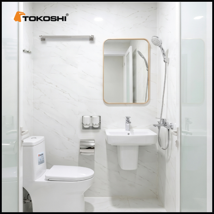 Combo thiết bị vệ sinh Tokoshi cho phòng tắm nhỏ gọn