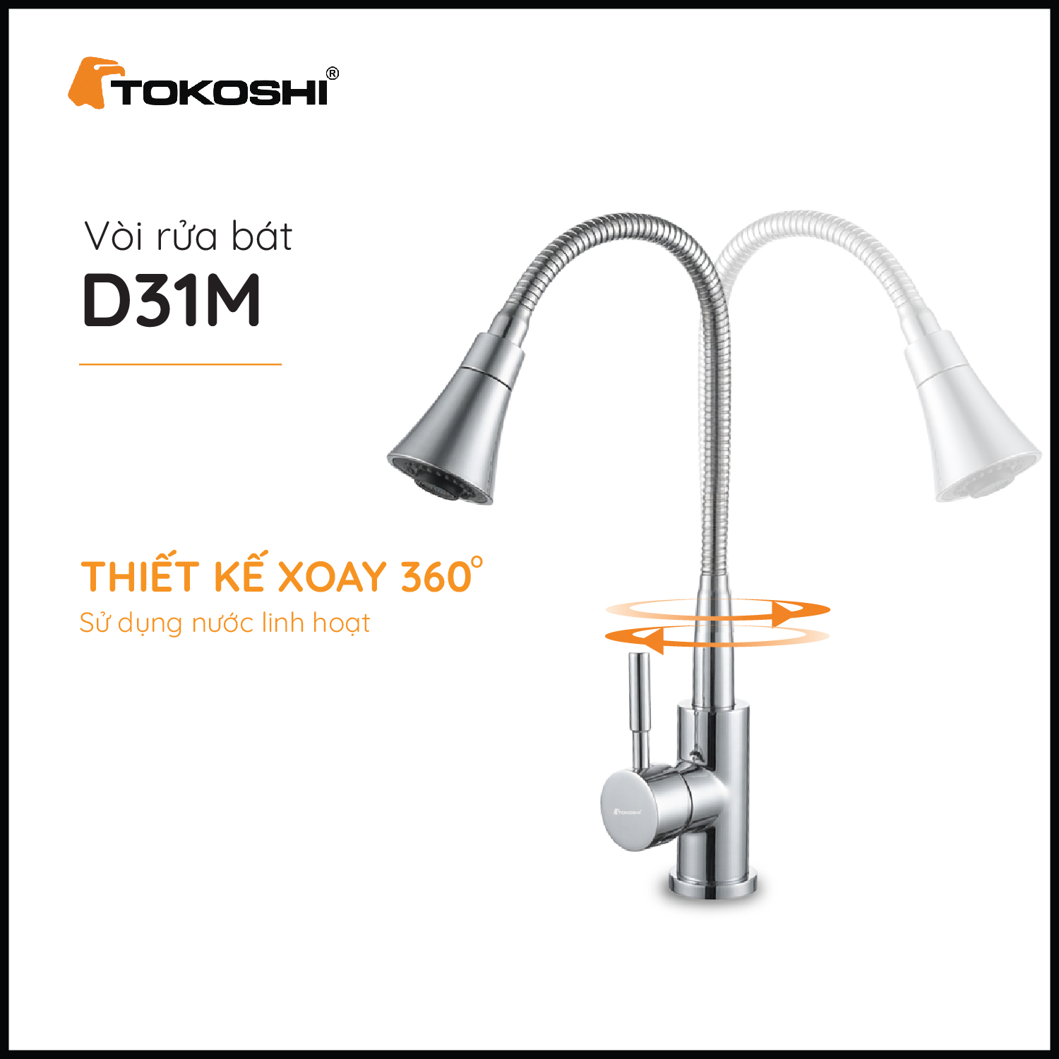 Vòi rửa bát D31M Tokoshi