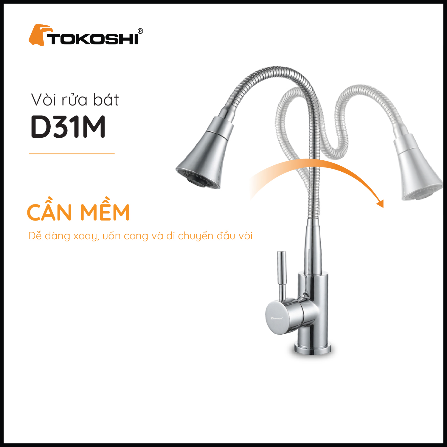 Vòi rửa bát D31M Tokoshi