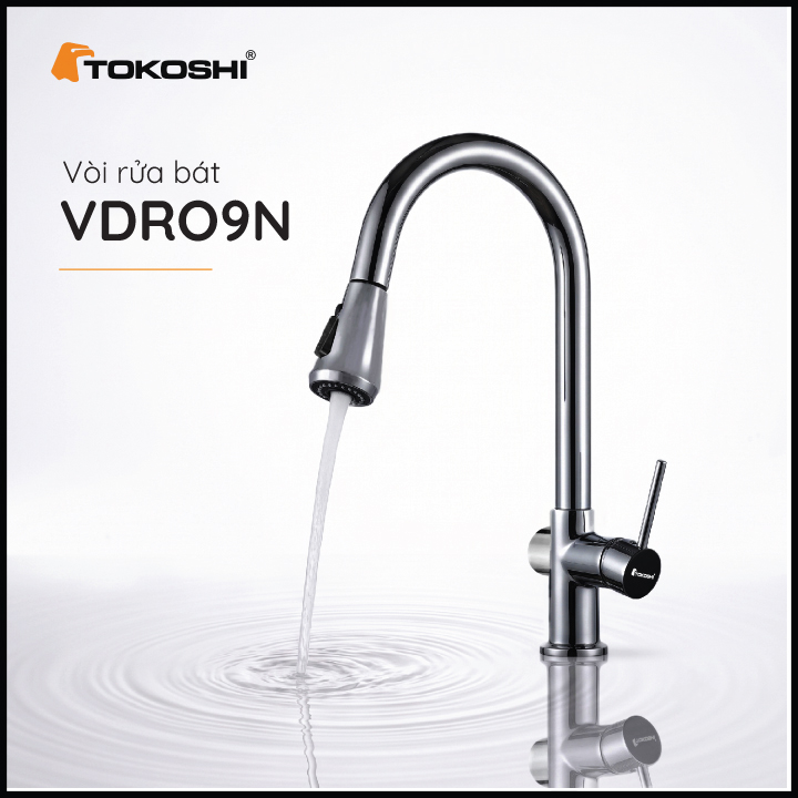 Vòi rửa bát dây rút VDR09N Tokoshi