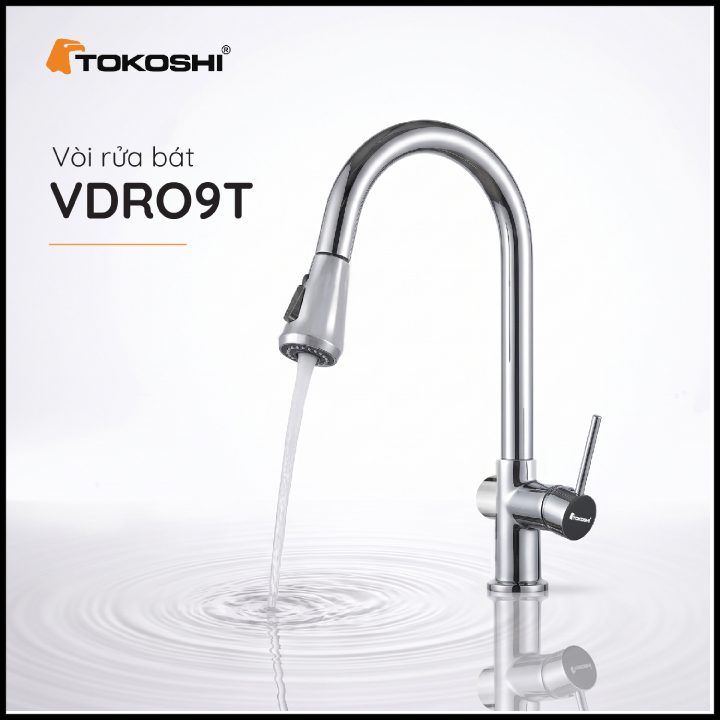 Vòi rửa bát dây rút VDR09T Tokoshi