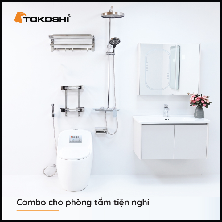 Combo thiết bị vệ sinh Tokoshi cho phòng tắm tiện nghi