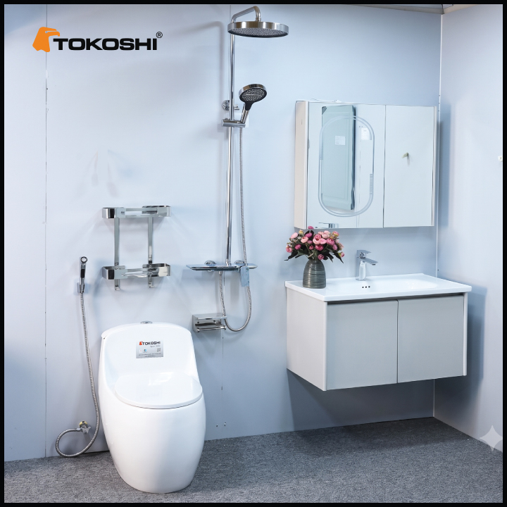Combo thiết bị vệ sinh Tokoshi cho phòng tắm tiện nghi